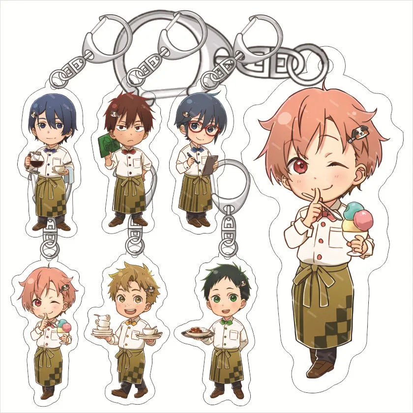 Anime Tsurune - The Linking Shot Acrylic Keychains Minato Narumiya Figure Pendant Cute Cartoon Key Rings Bag Charm Merch Gift