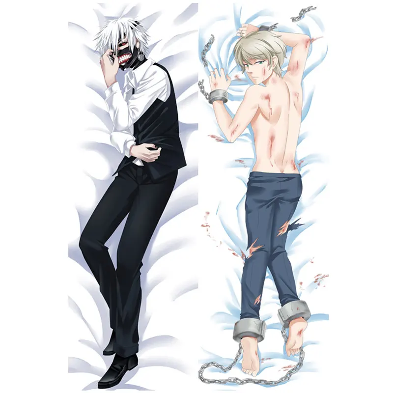 

New design Polyester Anime Tokyo Ghoul Kaneki Ken Dakimakura Case Two-sided 3D Print Bedding Hugging Body Pillow Covers Gifts