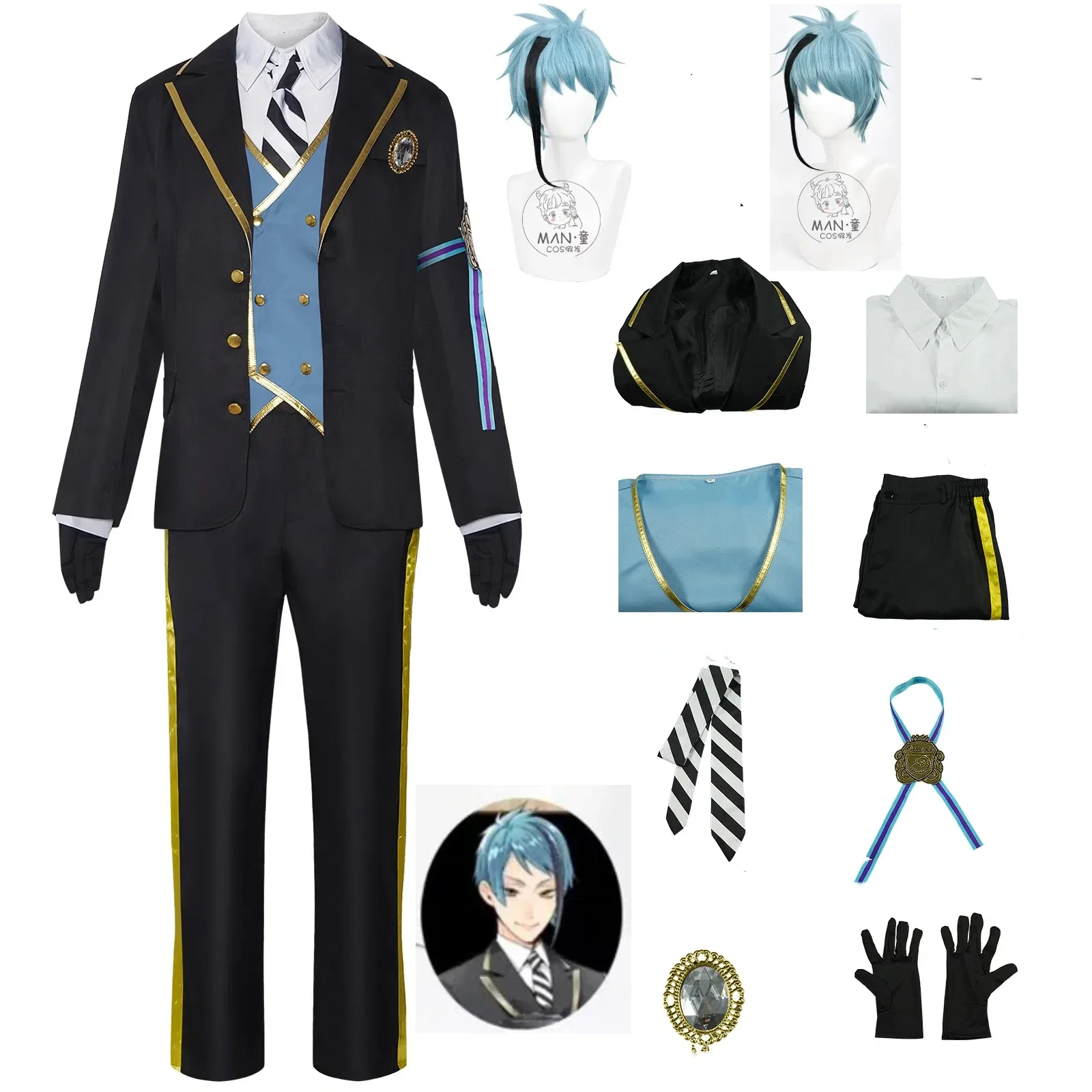 

Anime Twisted Wonderland Costume Floyd School Uniform Suit Uniform Cosplay Secondary Cosplay Costume Halloween Costume for Adult