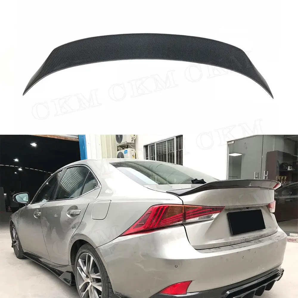 

CKMUUER задний спойлер багажника из углеродного волокна для LEXUS IS300 IS350 IS F Sport Sedan 4-дверный спойлер багажника 2014-2018