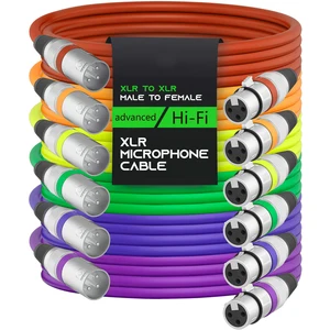 XLR CABLE CABLE MALA A HEMBLE Cable de extensión de micrófono profesional para grabar Micón de altavoces equilibrado XLR 3PIN Audio Líneas de audio 10 mejores ventas TPA6120 - №5