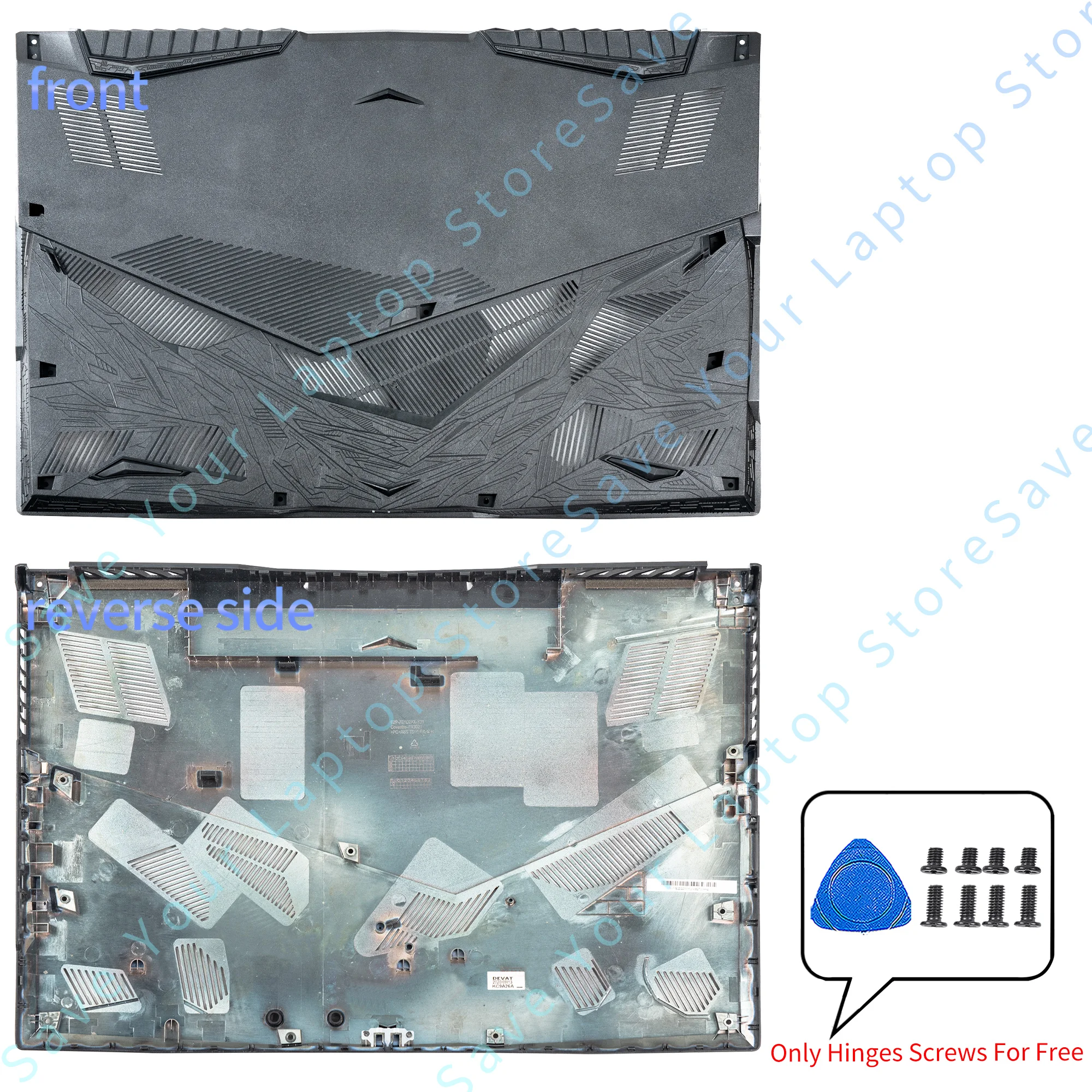 Imagem -05 - Tampa Traseira do Lcd para o Portátil Moldura Dianteira Palmrest Parte Inferior Peças do Portátil Substitua Preto 17in Msi Ge75 Raider 8sg 8re 9sc 9sd 9se Ms17e2 Novo