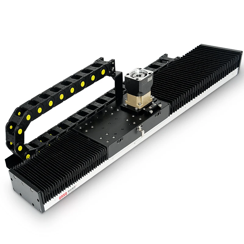 Módulo lineal QRXQ RXC140F personalizado, motor de rodamiento de estante de engranajes CNC, sistema de rieles lineales de carga útil pesada de 100mm-10000mm, Motor QRXQ