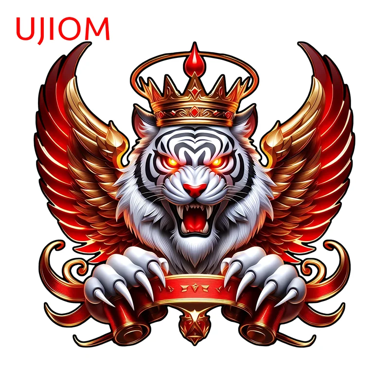 UJIOM Eye Catching Black Mecha Tiger Wall Sticker Novelty Sunscreen Skateboard Graffiti Decal Exquisite Wallpapers For Kids
