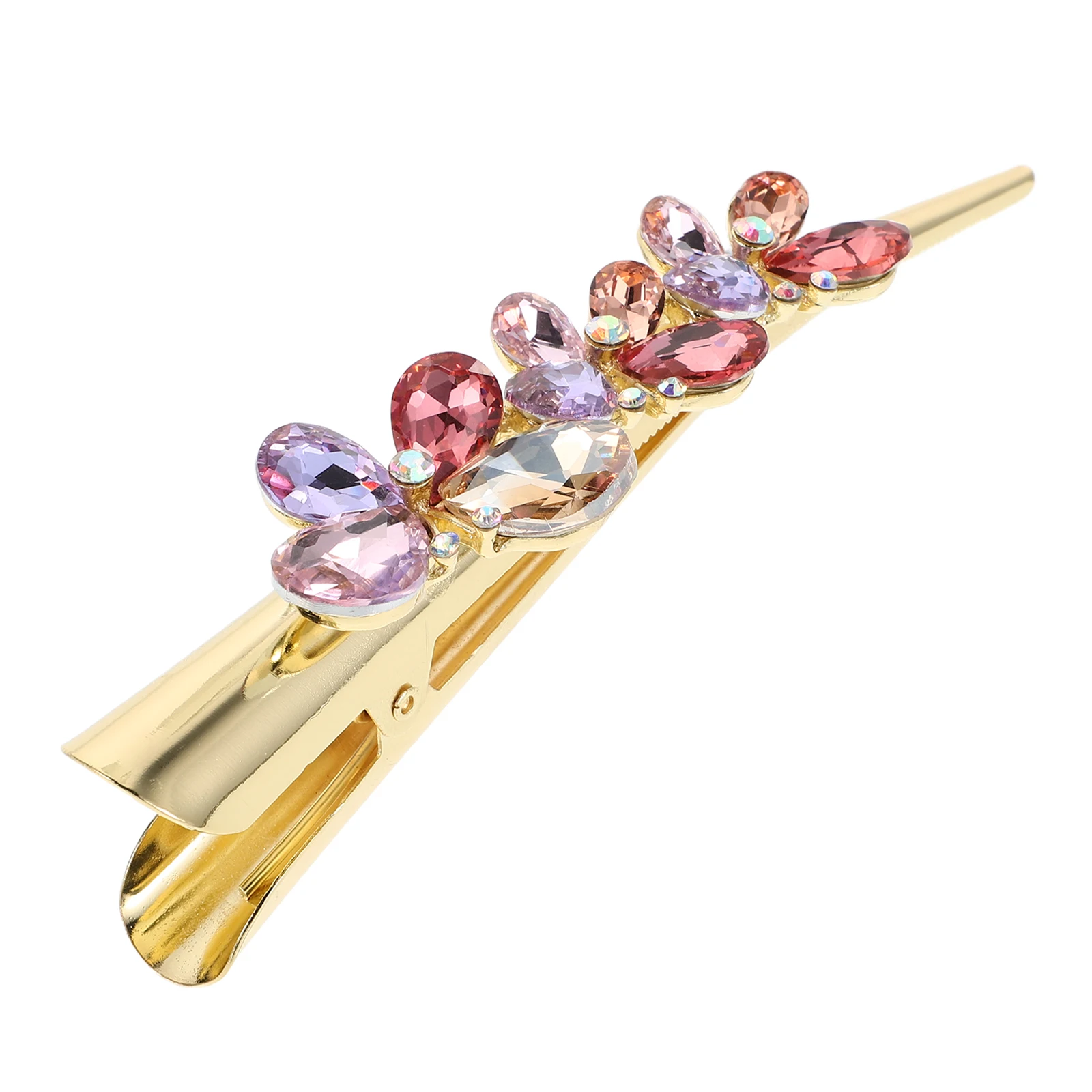 

Stylish Horn Design Sparkle Hair Clips Cute Barrettes For Women Dazzling Crystal Butterfly Decorative Hairpins Secure Spring