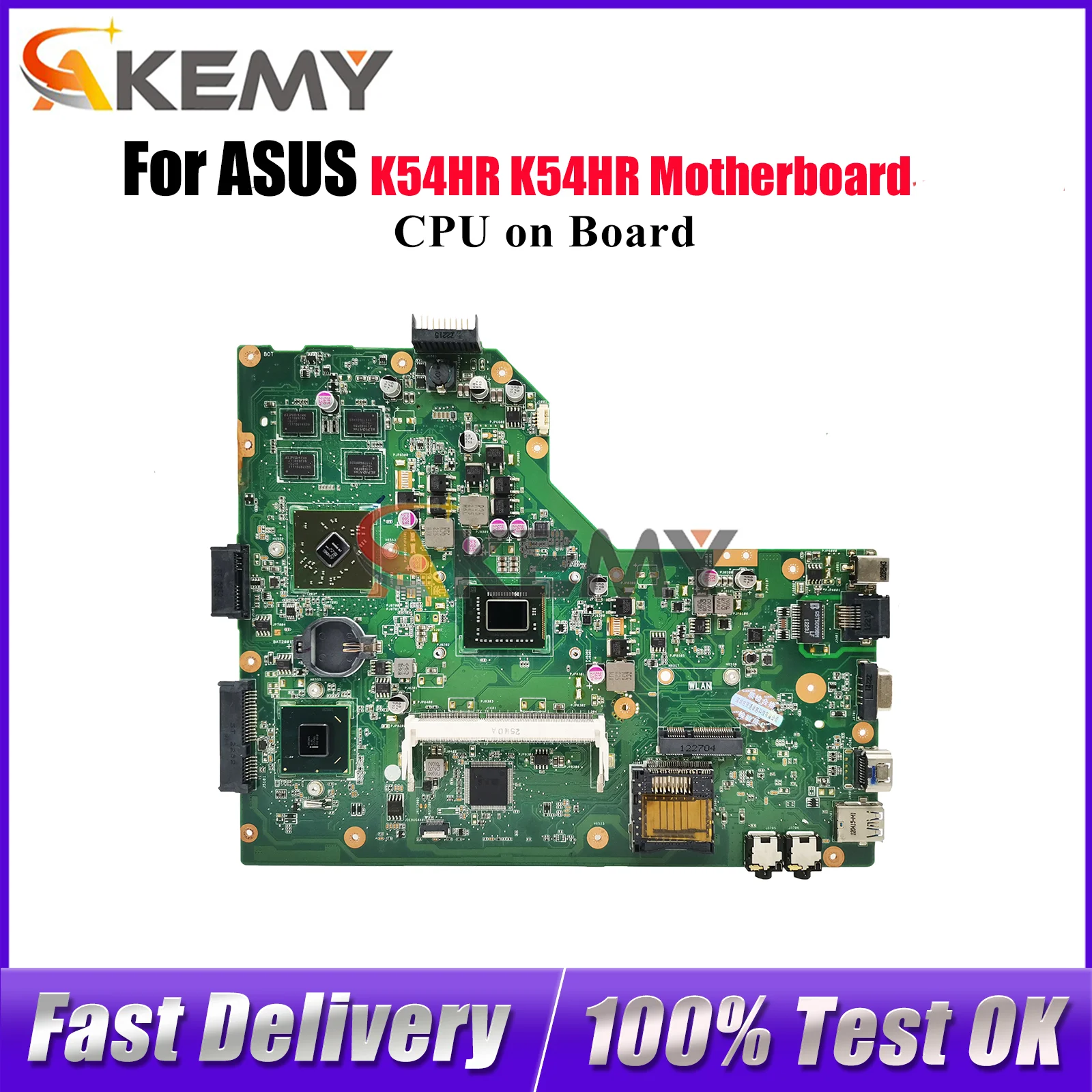 

Материнская плата для ноутбука K54HR для ASUS K54H K54HR, материнская плата для ноутбука с процессором Celeron, 100% тестирование, ОК, быстрая доставка, высокое качество