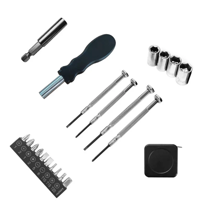Y51A-21 In 1 Car Shaped Mini Screwdriver Set And Torch Portable Carbon Steel Screwdriver Set Repair Tool