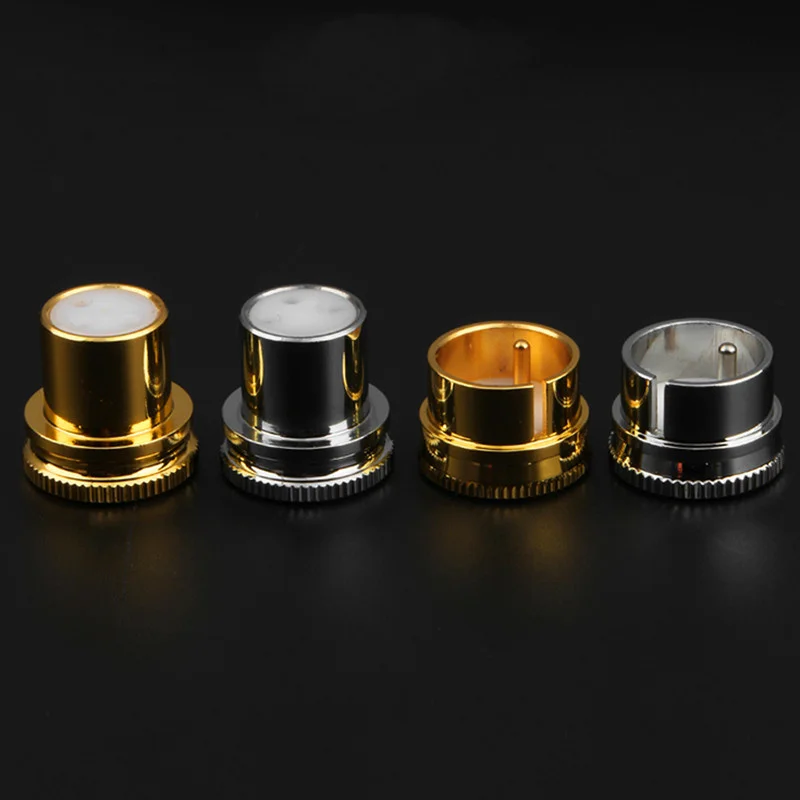 HIFI Amplifier Gold/Rhodium Plated Copper Protective CoverXLR Female/Male Plug Dust Caps Shielded Anti-oxidation
