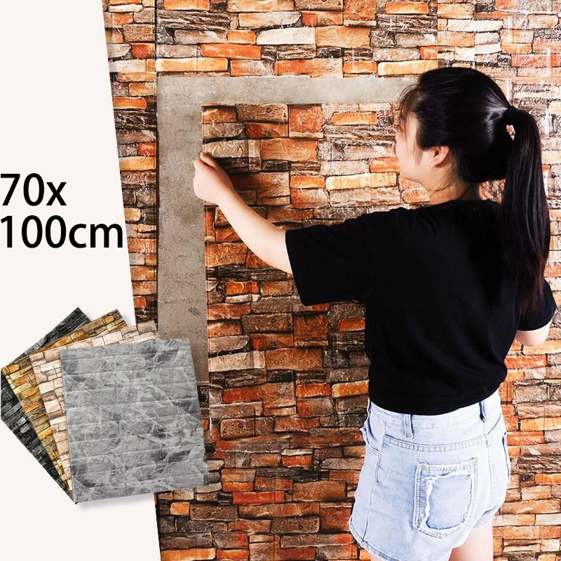 3D Wallpaper for Walls Self Adhesive Waterproof Wall Stickers Home Decoration Decorative Wall Panel European Room Decoration