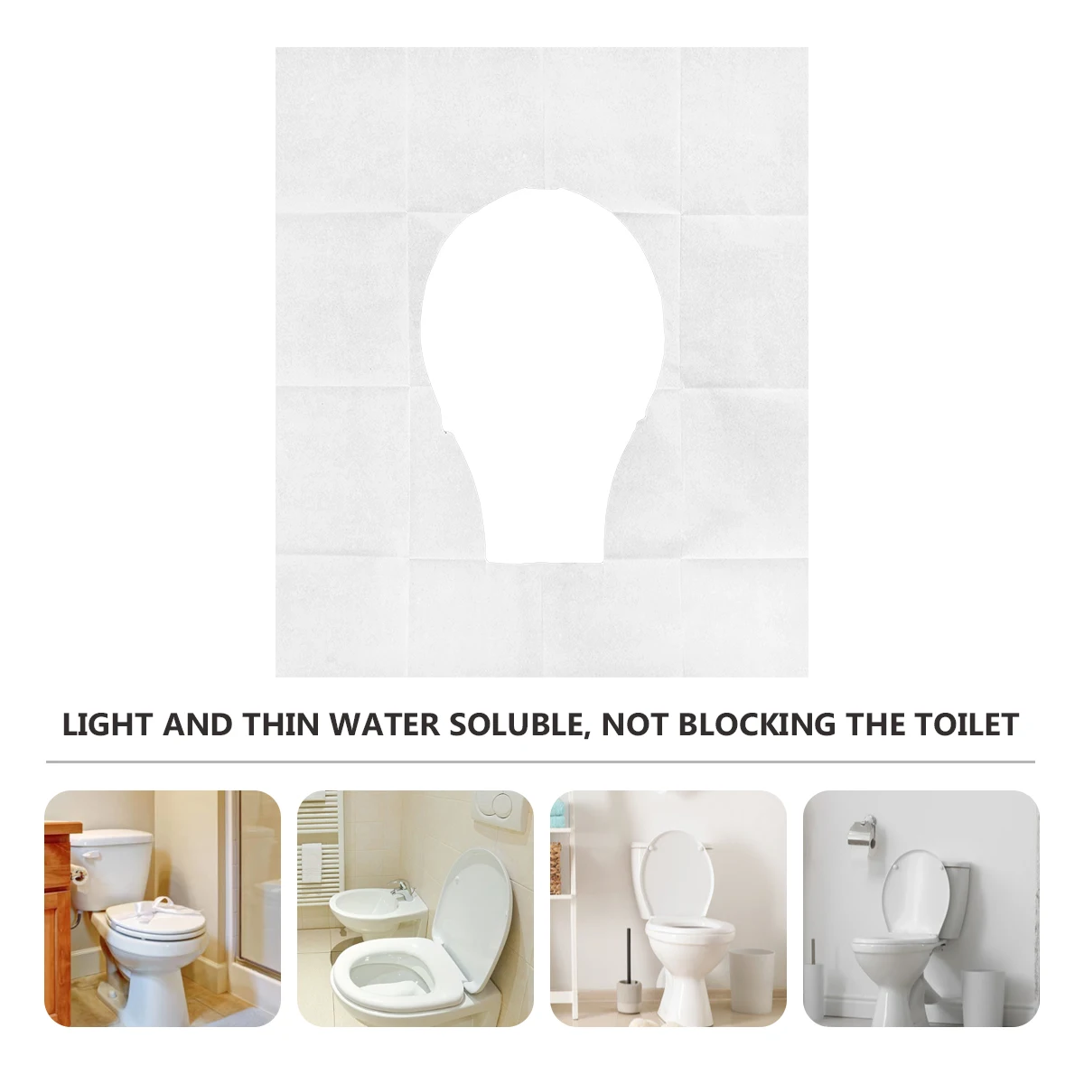 

60pcs Disposable Toilet Seat Covers Waterproof Potty Cover For Travel Hotel Airport Hospital Family Use Seat Cover Disposable To