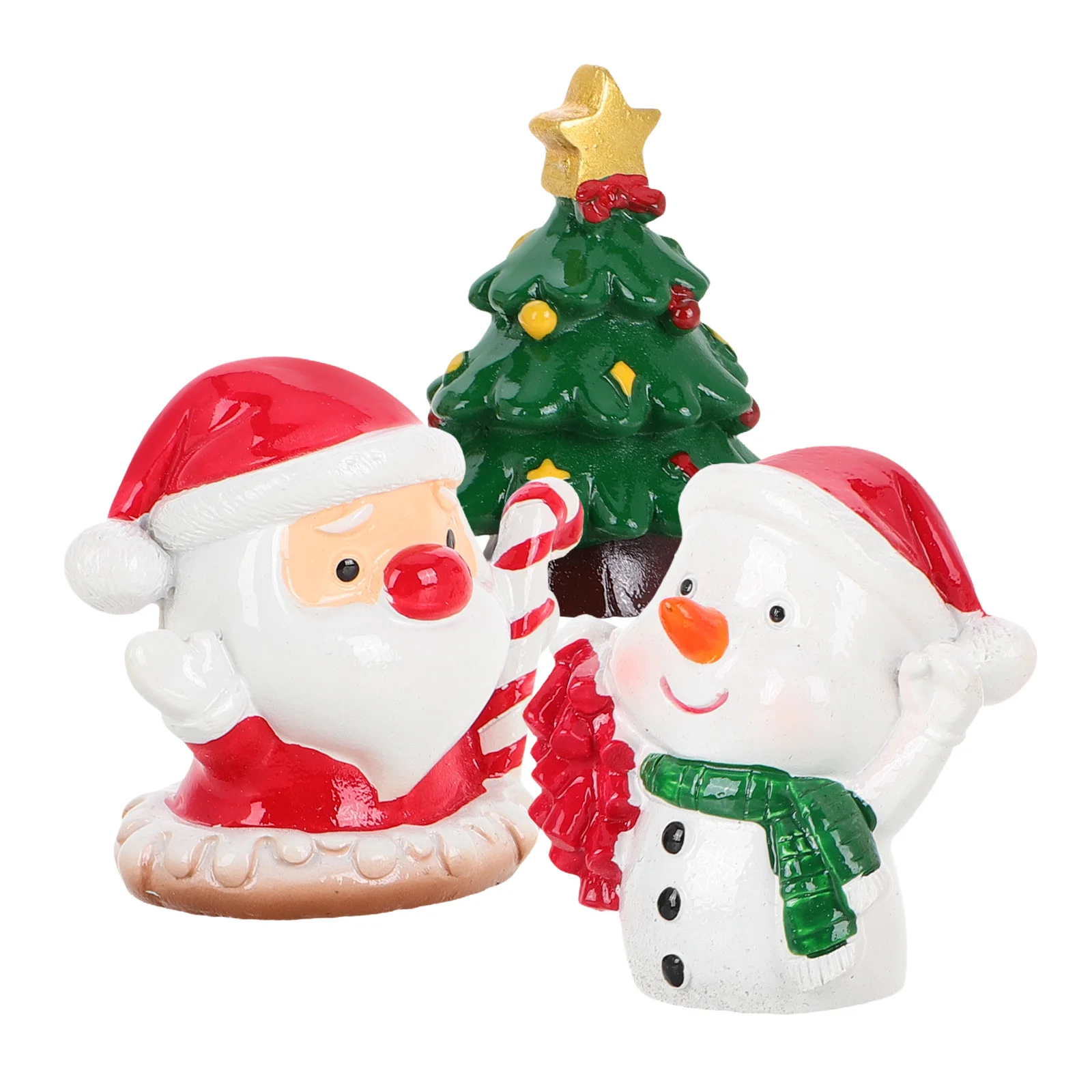 

3Pcs Fine Craftsmanship Resin Christmas Mini Scenes for Office Home Bedroom Xmas Miniature Decoration Festive Table Display