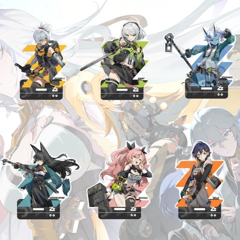 10cm Game Zenless Zone Zero Acrylic Stand Cute Cosplay Figure Nicole Demara Billy Kid Model Plate Desk Decor Gifts