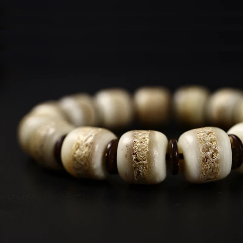 Tibetan yak bone bracelet Gabala spirit bone Buddha beads Tibetan bone products play prayer beads bone men's bracelet tide