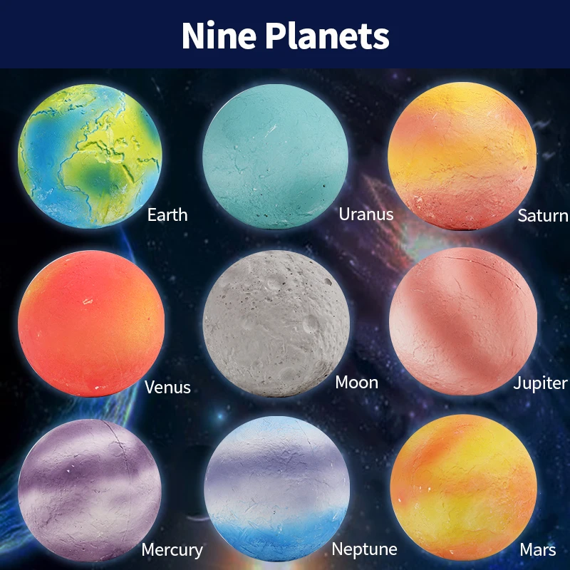 Unearth The Cosmos -Solar System Planet Excavation Kit - Interactive Gemstone Digging, Puzzle Adventure Toys