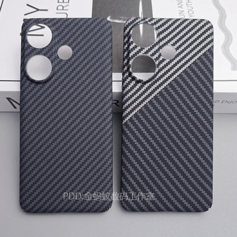 Carbon Fiber Case For Xiaomi POCO F6 PC Texture Pattern Matte Hard Cover For POCO F6 Redmi Turbo3 Slim Ultra Thin Shockproof