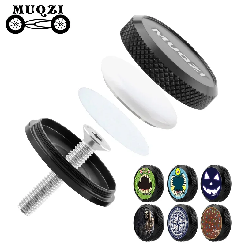 

MUQZI For AirTag Bike Mount Headset Top Cap GPS Tracker Anti-Theft for Air Tag Bicycle Hidden Mount Waterproof Holder Stem Cap