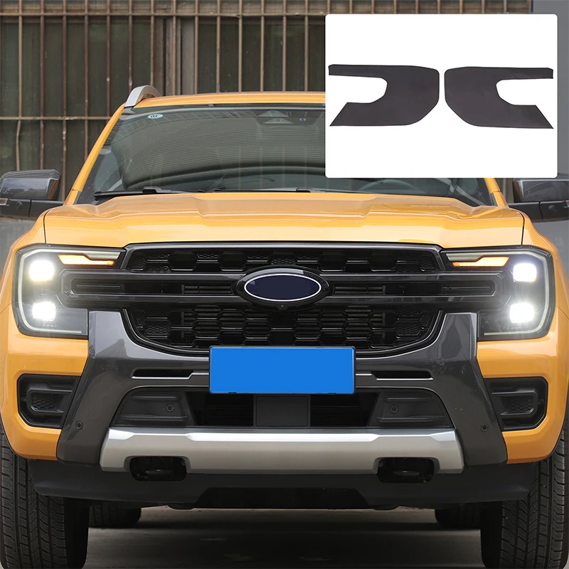

Набор из 2 предметов, черный ТПУ для Ford Ranger 2023 + Стайлинг автомобиля, пленка для фар автомобиля, декоративная наклейка, аксессуары для модификации автомобиля