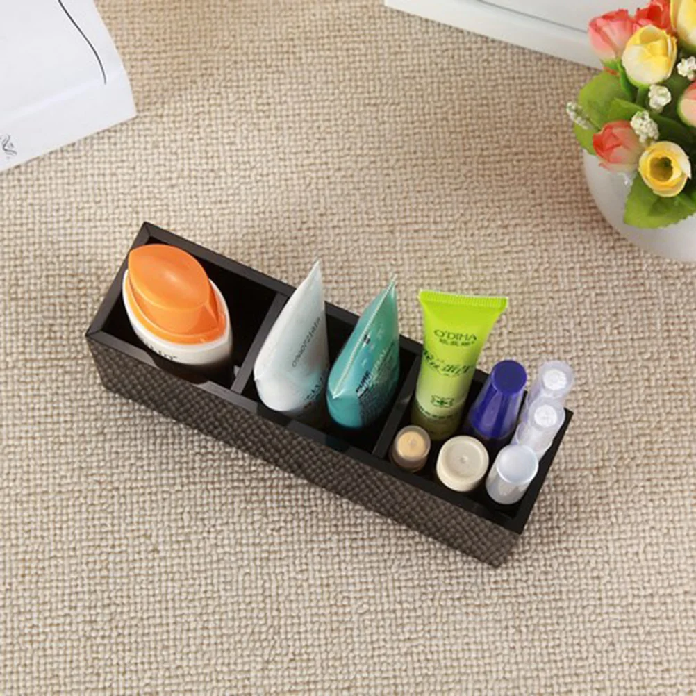 

3-Slot Acrylic Makeup Brush Storage Container Holder Organizer Drop Resistant Compact Lightweight Brushes Case