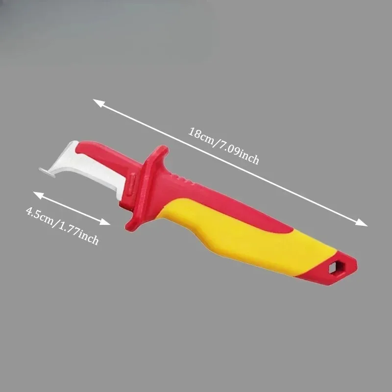 

Electrician Knife Insulated Cable Stripping Snips Straight Curved Hook Fixed Blade Wire Stripper Peeling Hand Tool