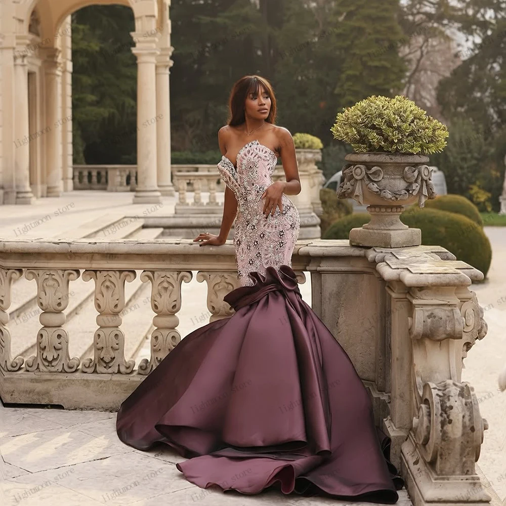 

Изысканные женские вечерние платья класса люкс для выпускного вечера с бисером и аппликациями, эксклюзивные наряды на заказ, элегантные платья для вечеринок 2026