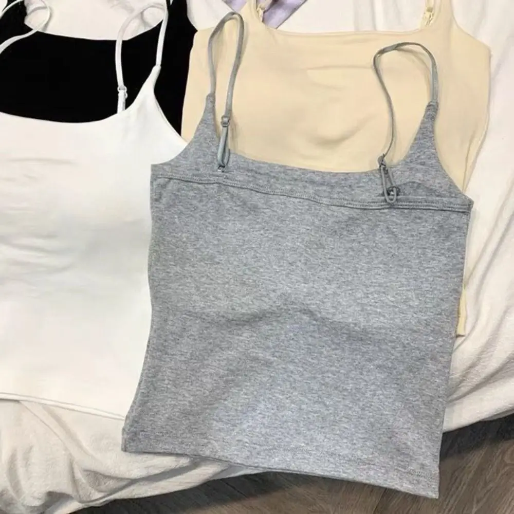 

New One-Size Sling Camisole Solid Color Adjustable Straps Lady Bra Cool Slim Fit Tube Top Summer