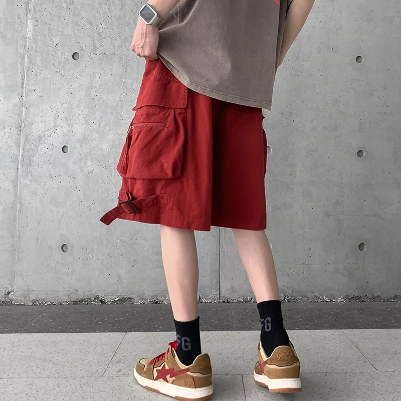 Summer Men\'s Casual Shorts Korean High-quality Green Twill Shorts Letter Embroidered Sports Pants Fashion Men\'s Clothing 2023