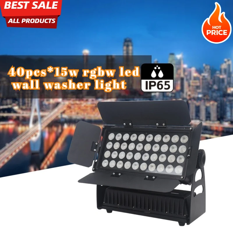 

2025 Best Selling 40x15W RGBW Colorful LED Waterproof IP67 Stage Light Outdoor Led Wall Washer for Performance City Lighting