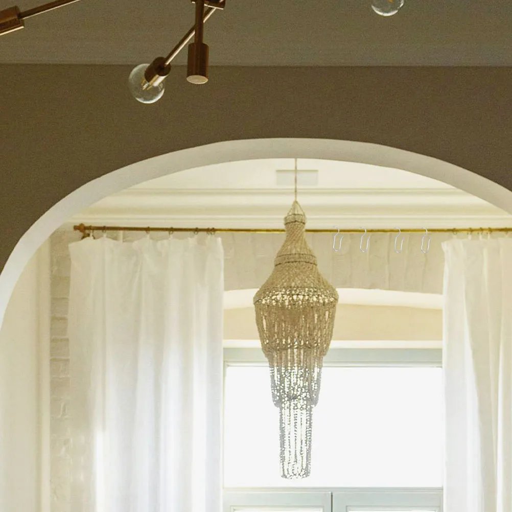 

200Pcs Ceiling Hooks Metal Drape Track Hanging Curtain and Shower Accessories Sturdy Decorative Fasteners for Home Office Use