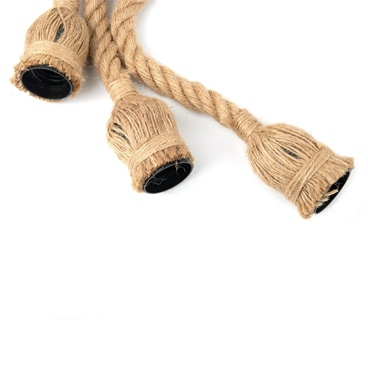 1M Industrial Chandelier, 3-Head LED Retro Rope Ceiling Lamp