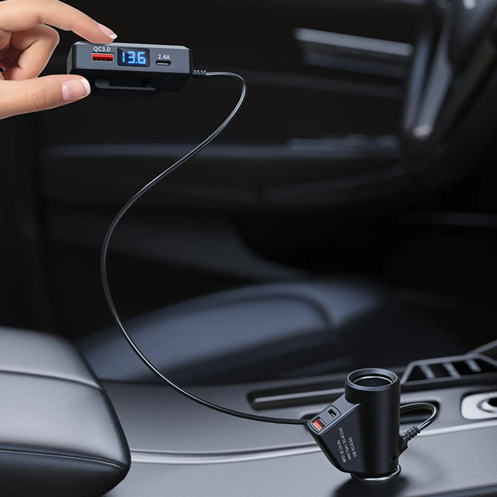 

Быстрое автомобильное зарядное устройство с цифровым дисплеем, мониторинг в реальном времени, автомобильное зарядное устройство для мобильного телефона для транспортных средств, грузовиков, автофургонов, седан, автомобильных смартфонов