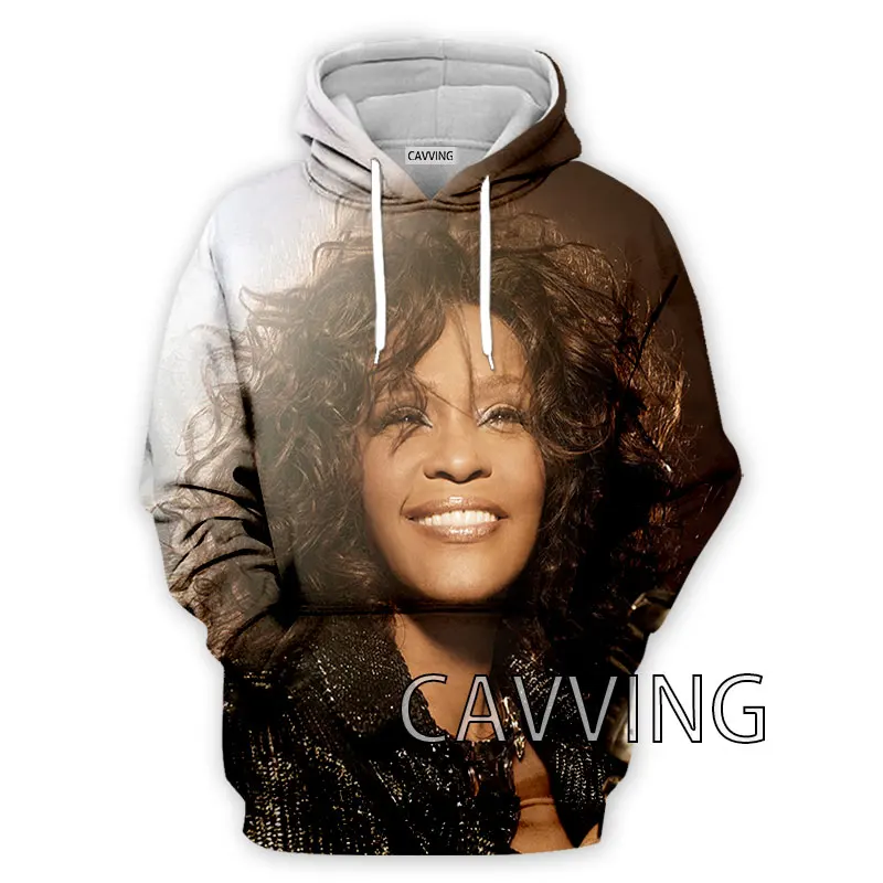 New Fashion  3D Print  Whitney Houston  Hoodies Hooded Sweatshirts Harajuku Hoodie Sweatshirts Tops Clothing  for Women/men