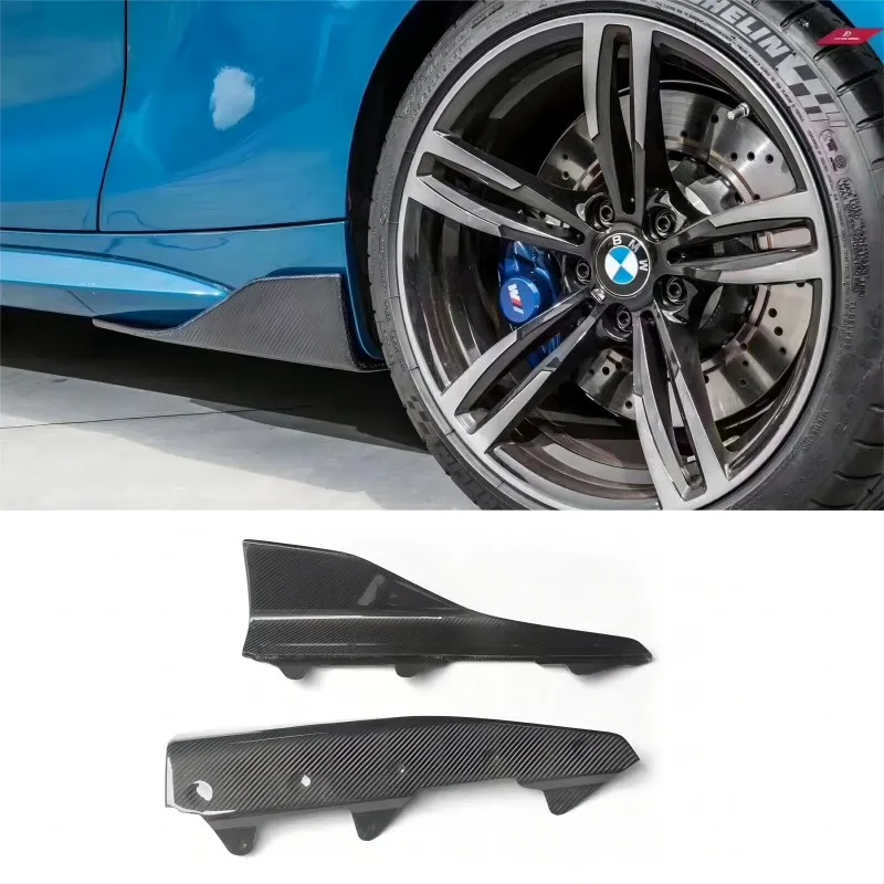 

Carbon Fiber Side Skirts Splitters Cupwings Winglets For BMW M2 F87 M2C 2014-2021 Car Canards Flaps Apron