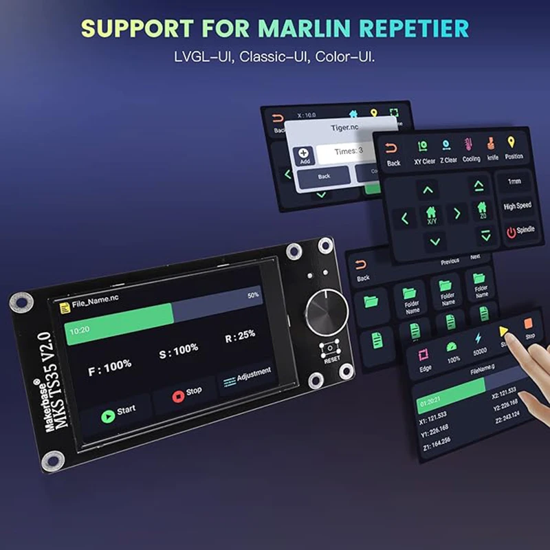 MKS DLC32V2.1 Offline-Controller-Board 32-Bit ESP32WiFi GRBL Motherboard Geeignet für Lasergravurmaschine TS35 Touchscreen – Detail 17