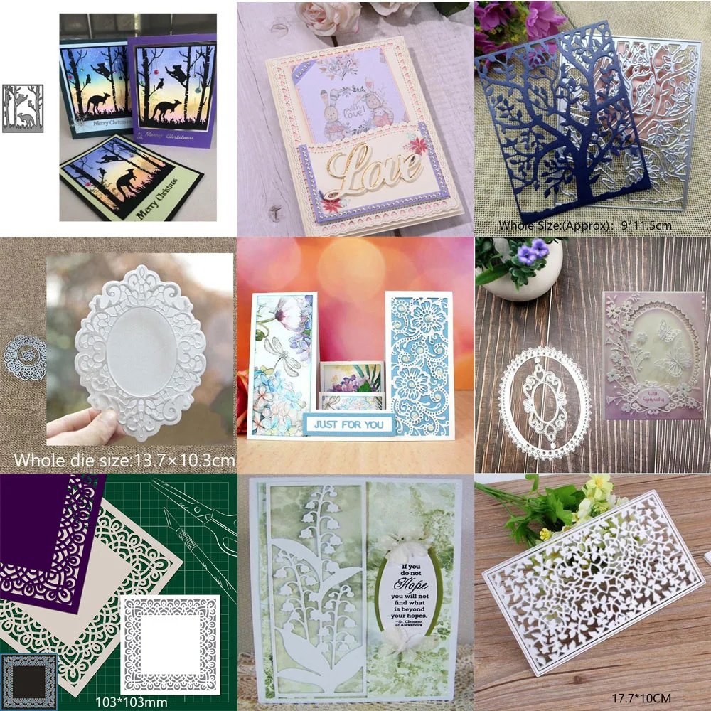 Rahmen Hintergrund Grenze Metall Schneidwerk zeuge Scrap booking Dekoration Papier Handwerk Form Klinge Stanz schablone Präge Schablonen