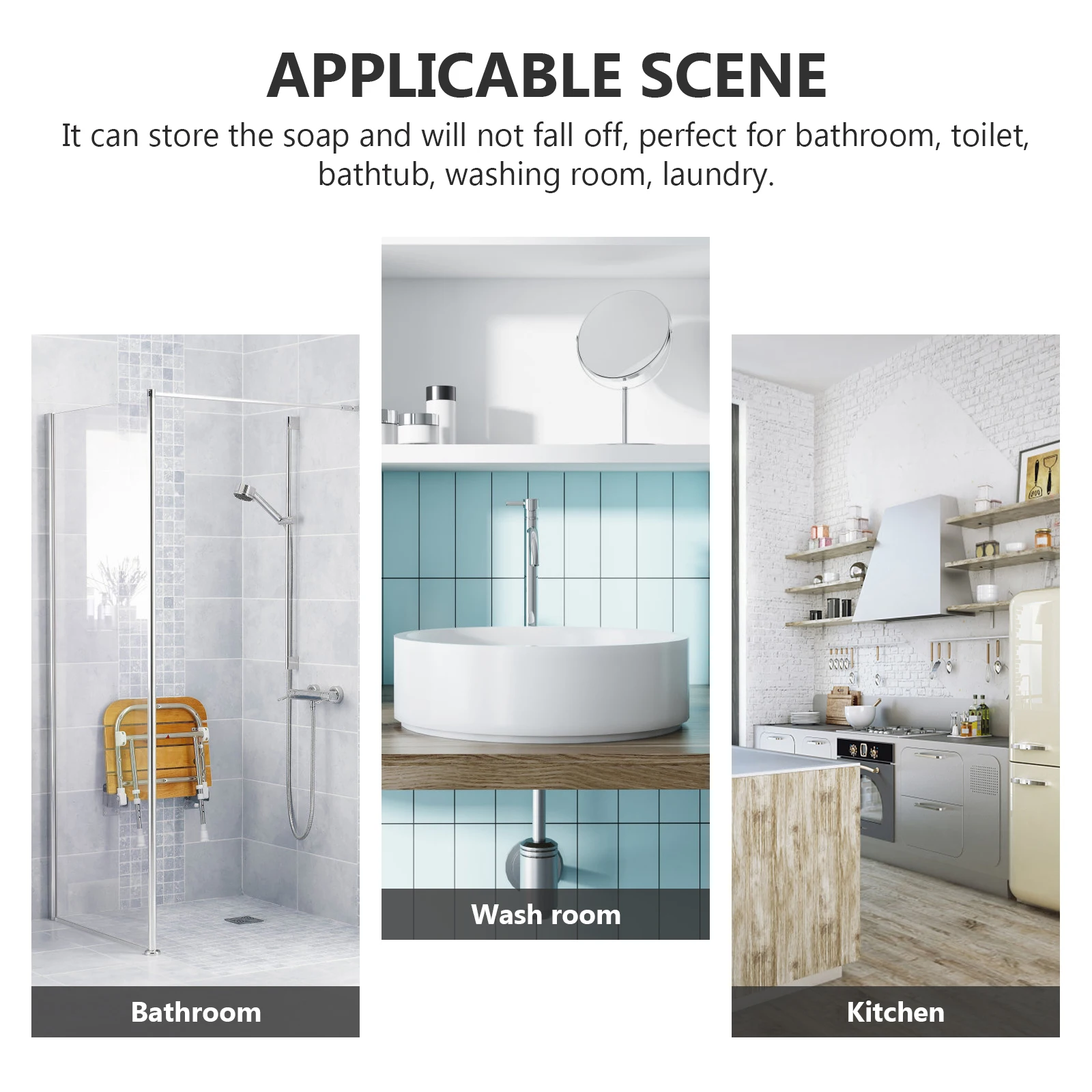 

Soap Dish Self-Draining Plastic Multifunctional Holder For Kitchen Bathroom Sink Bar Soap Tray Storage Container