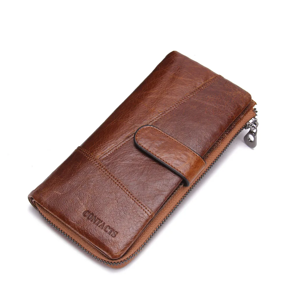 ماجيك حكاية جلدية فاخرة الرجال محافظ عالية الجودة طويلة مخلب المحفظة حامل بطاقة محفظة للعملة جيوب الهاتف المال كليب حقيبة رجالي #1