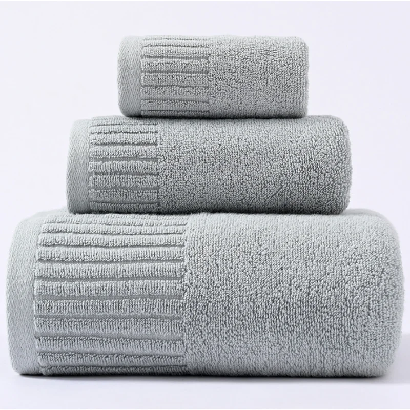 100% Cotton 3pcs High Quality Towels Set Soft  Absorbent Bath Towel Face Towels Small Square Towel Home Hotel Bathroom Towels