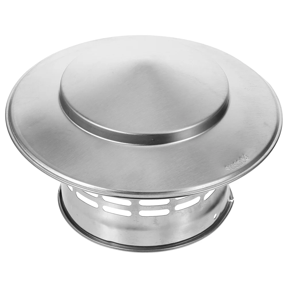 

Stainless Roof Chimney Cap Noggle Air Vent Vents Ducting Ventilation Cover Parts Exhaust Pipe Silver Steel