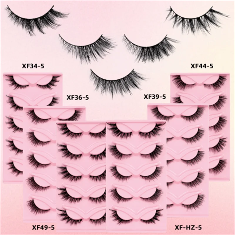 Katzenaugen-Kontur-Falsche Wimpern, stark klebend, Massenkauf, personalisierte Optionen verfügbar