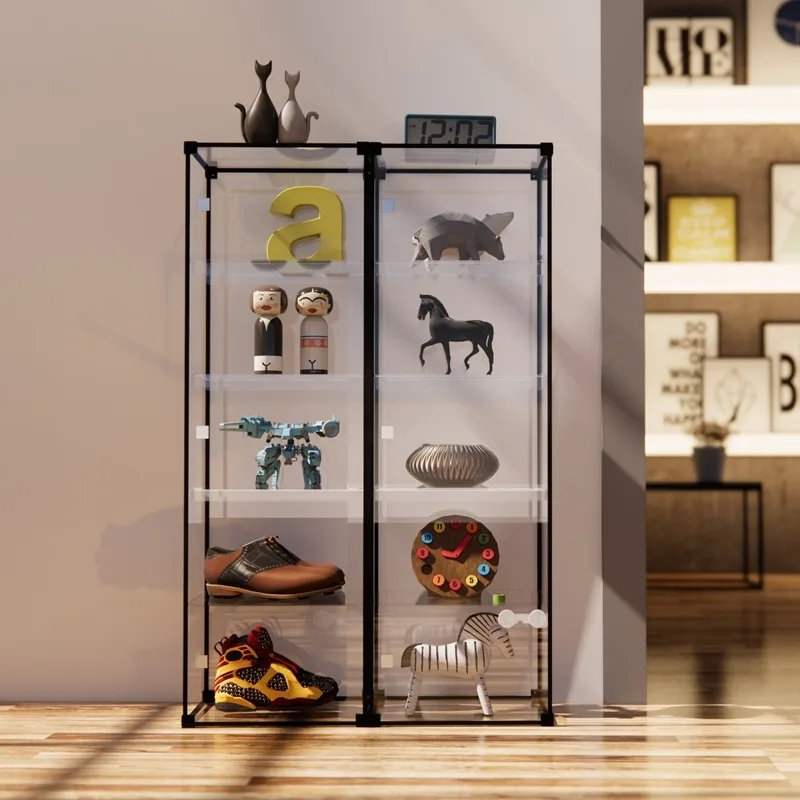 Figure glass cabinet transparent gift cosmetics prize model display cabinet
