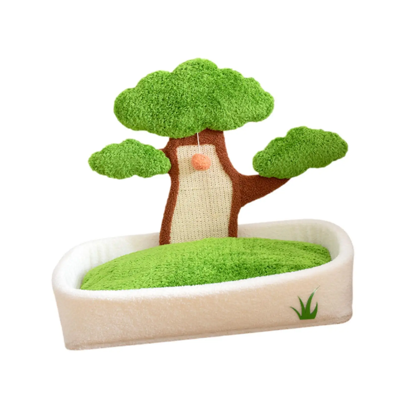 Cat Scratcher Mat Density Board 2 in 1 Bonsai House Scratch Pad Playground for Cats Indoor Training Furniture Protector