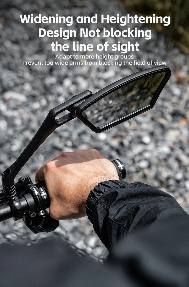 ROCKBROS Lokaler Versand Universeller Fahrrad-Rückspiegel MTB-Radspiegel für Rennrad Motorrad-Spiegelzubehör – Detail 10