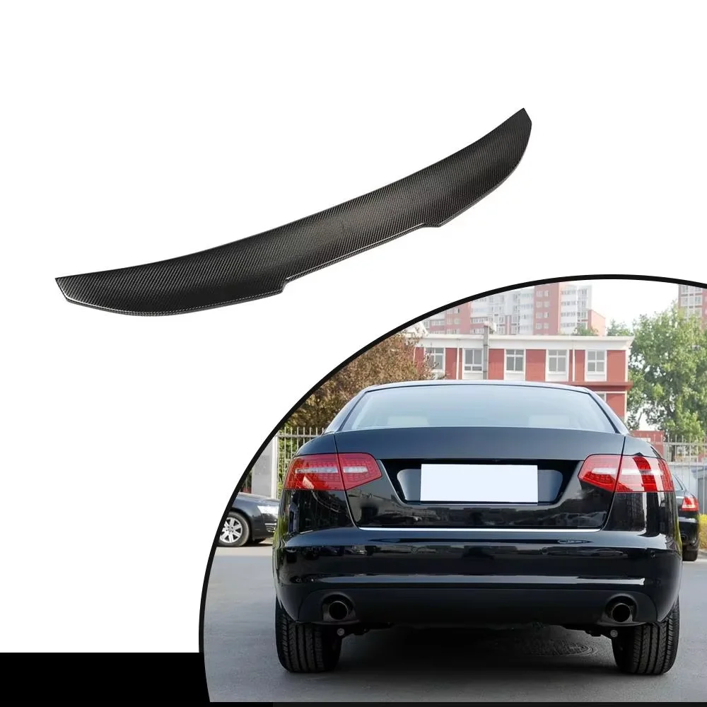 

A6 Carbon Fiber Rear Trunk Spoiler Wing For Audi A6 C6 4-Door 05-11 Car Bumpers