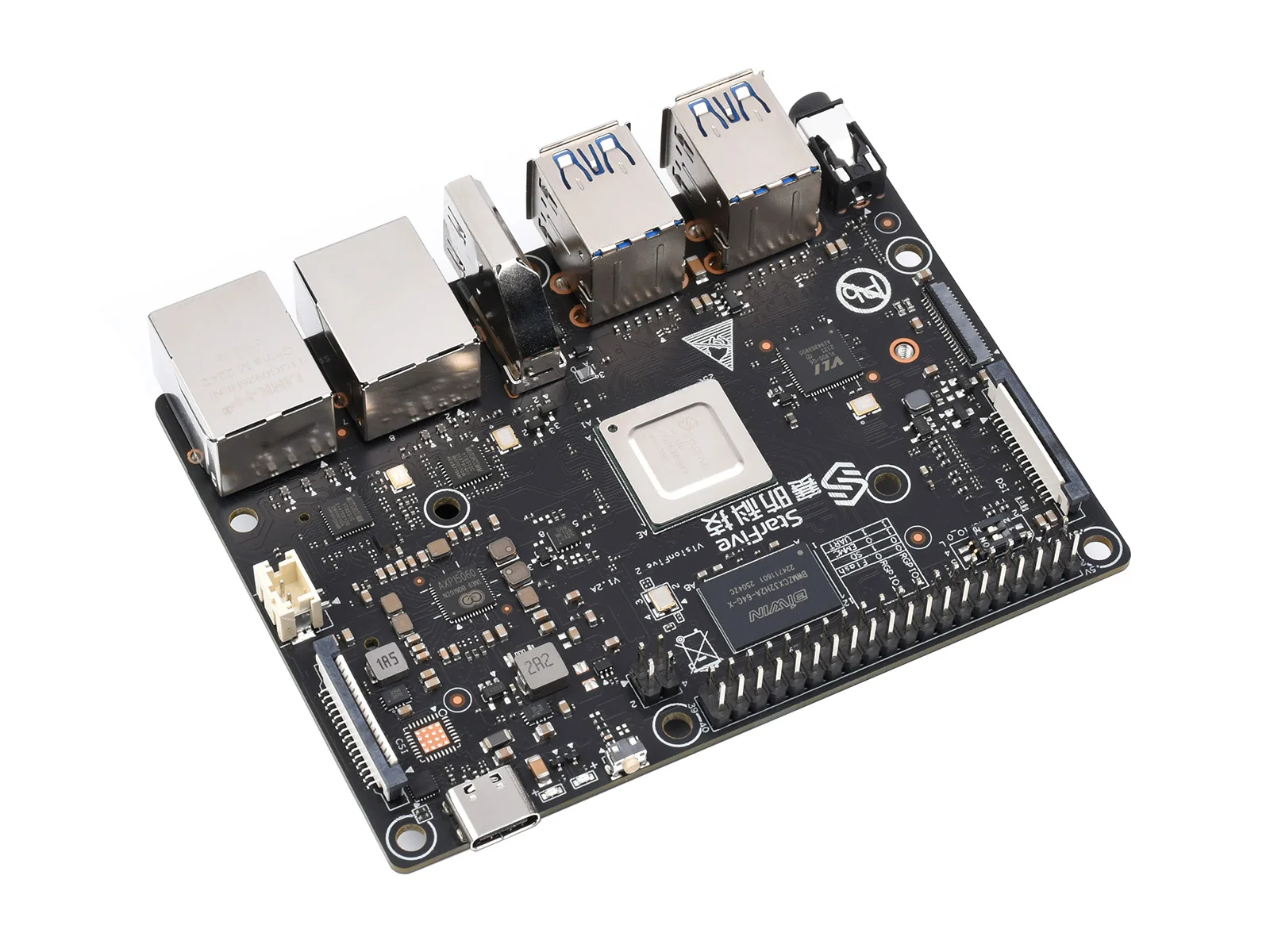 Imagem -04 - Single Board Computer Processador Starfive Jh7110 com Gpu 3d Integrado Base no Linux até 1.5ghz Waveshare-visionfive2