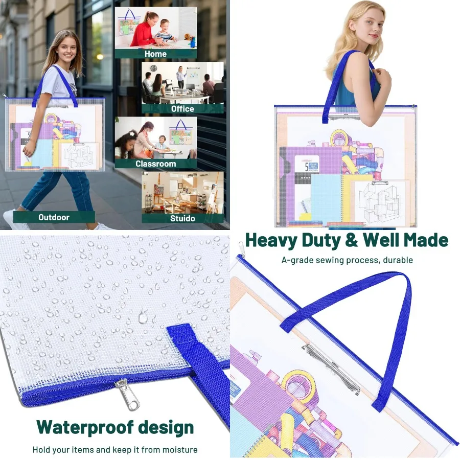 Pinnwand-Poster-Aufbewahrungstasche, Kunst-Portfolio-Tasche für Kunstwerke, Kunstwerke, Aufbewahrungskoffer für Poster, Pinnwand-Displays, Scrapb