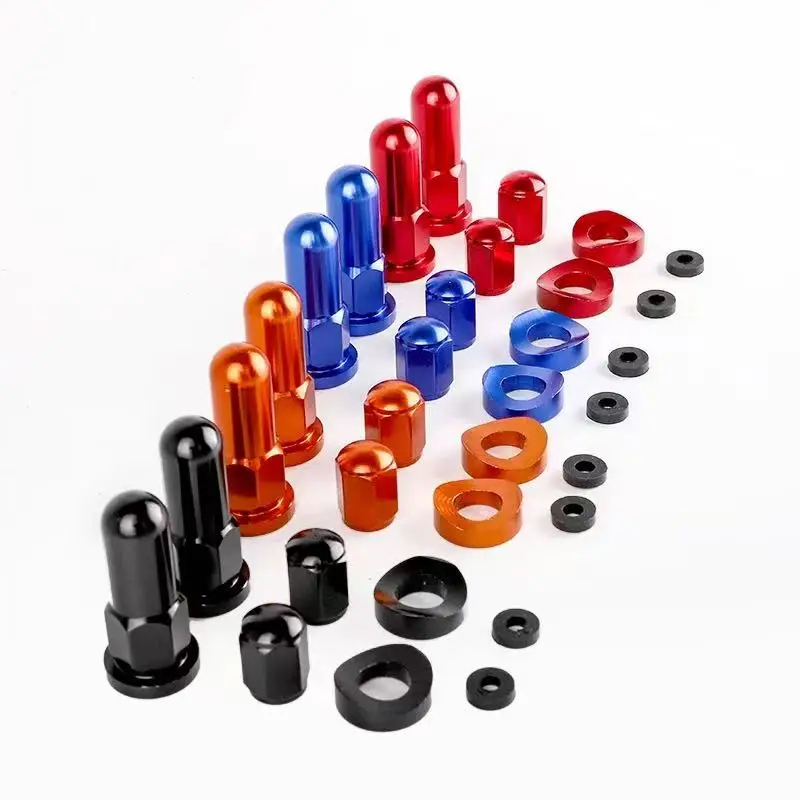 Motocross Valve Cap Dirt Bike Rim Lock Nuts Bolts Spacer For XC EXC SXF XCW FE TE TC CR CRF YZ YZF WR KLX KX RR RMZ 250 350 450