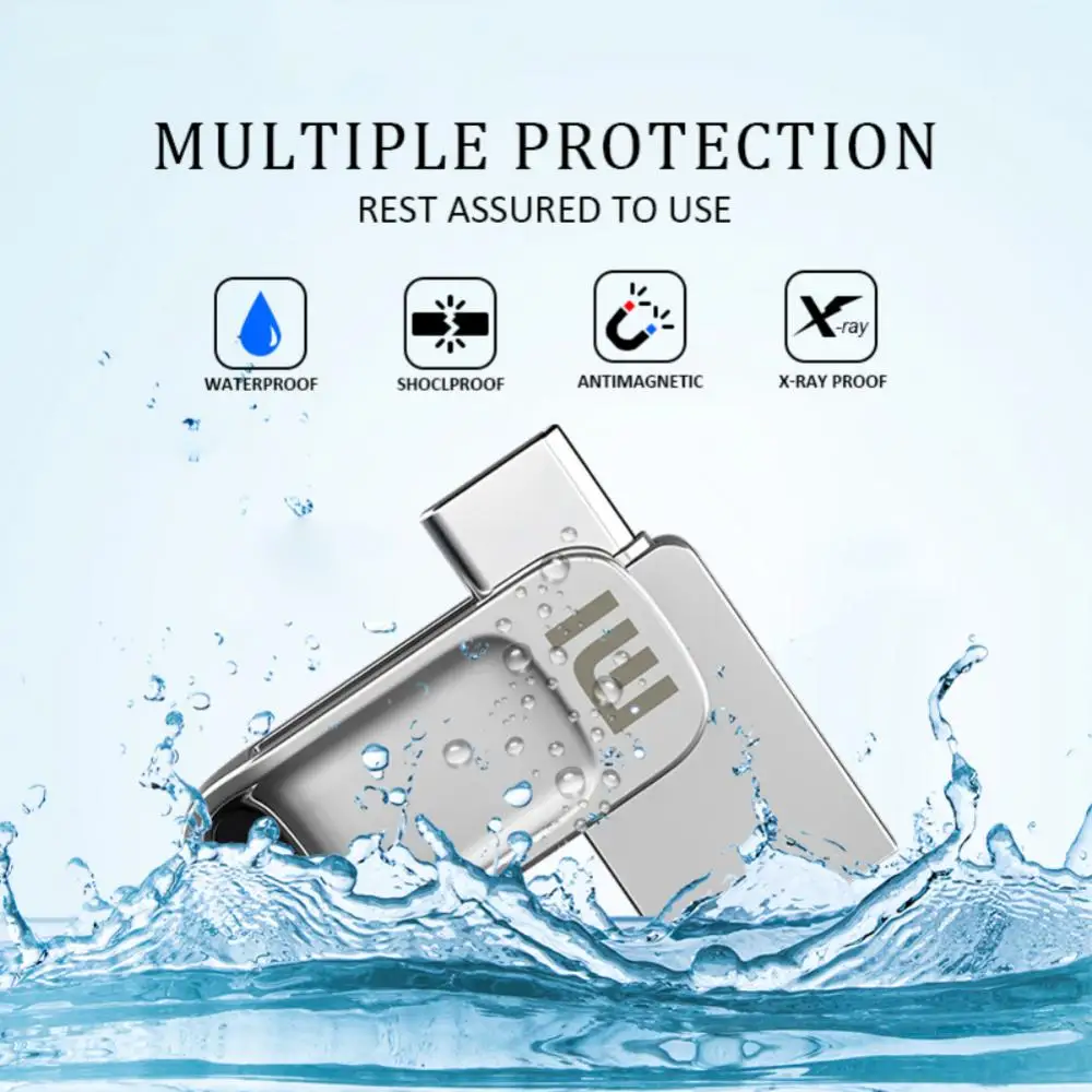 Xiaomi 2Tb U Schijf Mini Pen Drive Usb Geheugen Nieuwe Usb Flash Drives 1Tb Type C Hoge Snelheid Usb 3.1 Waterdichte Pendrive Metallic 128