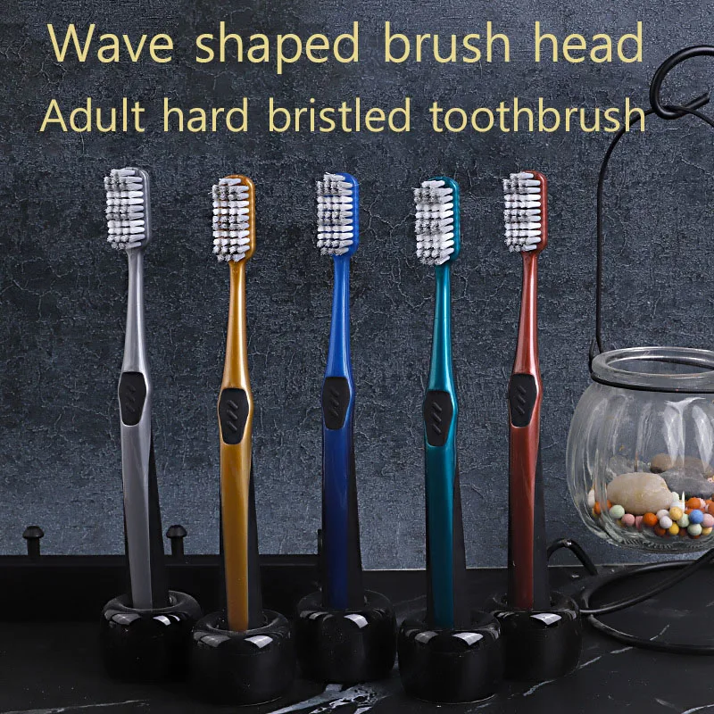 

Adults High-density Perforated Hard Bristled Toothbrush New Brush Head Is Efficient Comfortable Anti Slip Handle Family Care Set