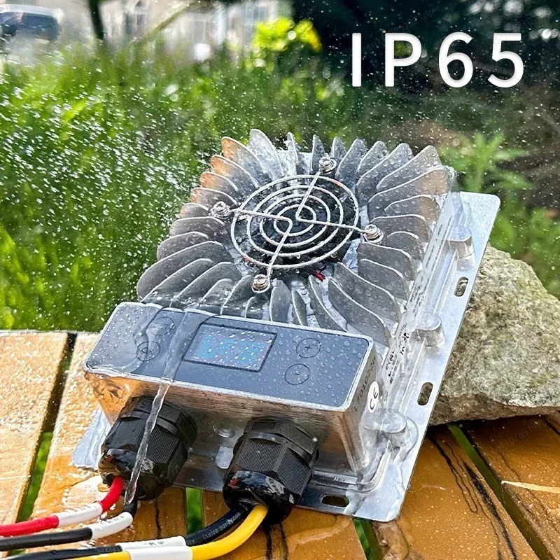 600W MPPT Buck Solar Charge Controller 10-30V Adj, LCD Display Regulator for LiFePO4 Lead Acid & Lithium Battery