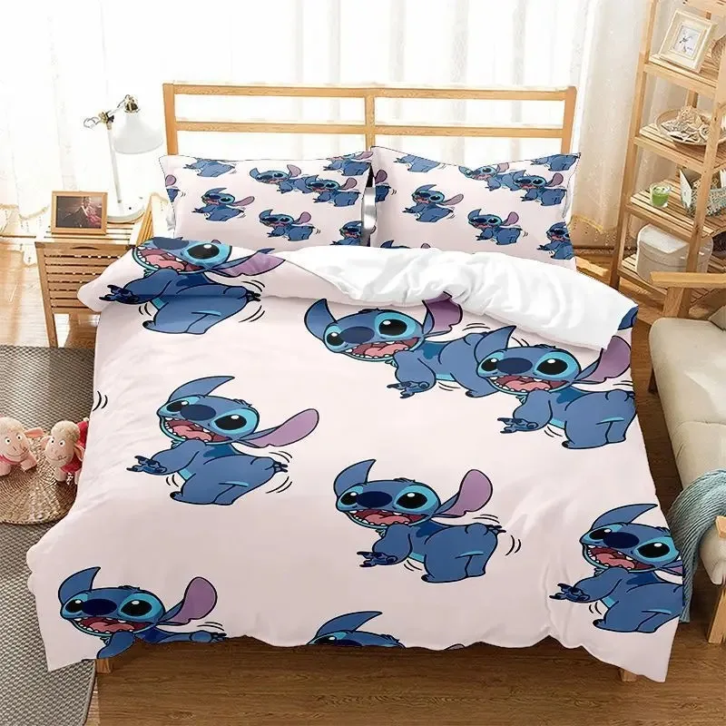 Stitch Bedding Sets Comforter Quilt Bed Cover Duvet Cover Pillow Case 2-3 Pieces Sets Bedroom Decor for Kids Adult